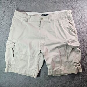 VTG Polo Ralph Lauren Cargo Shorts Men 44 Beige Baggy Y2K
